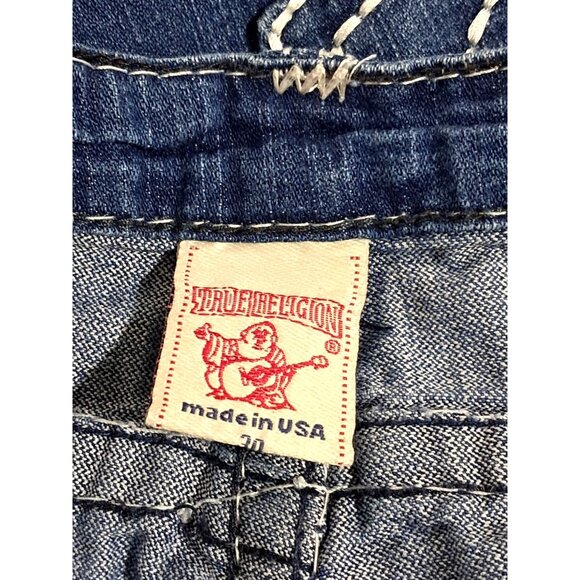True Religion Womens Size 30 Straight Leg Jeans Size 31 Made In USA Denim - Picture 2 of 8